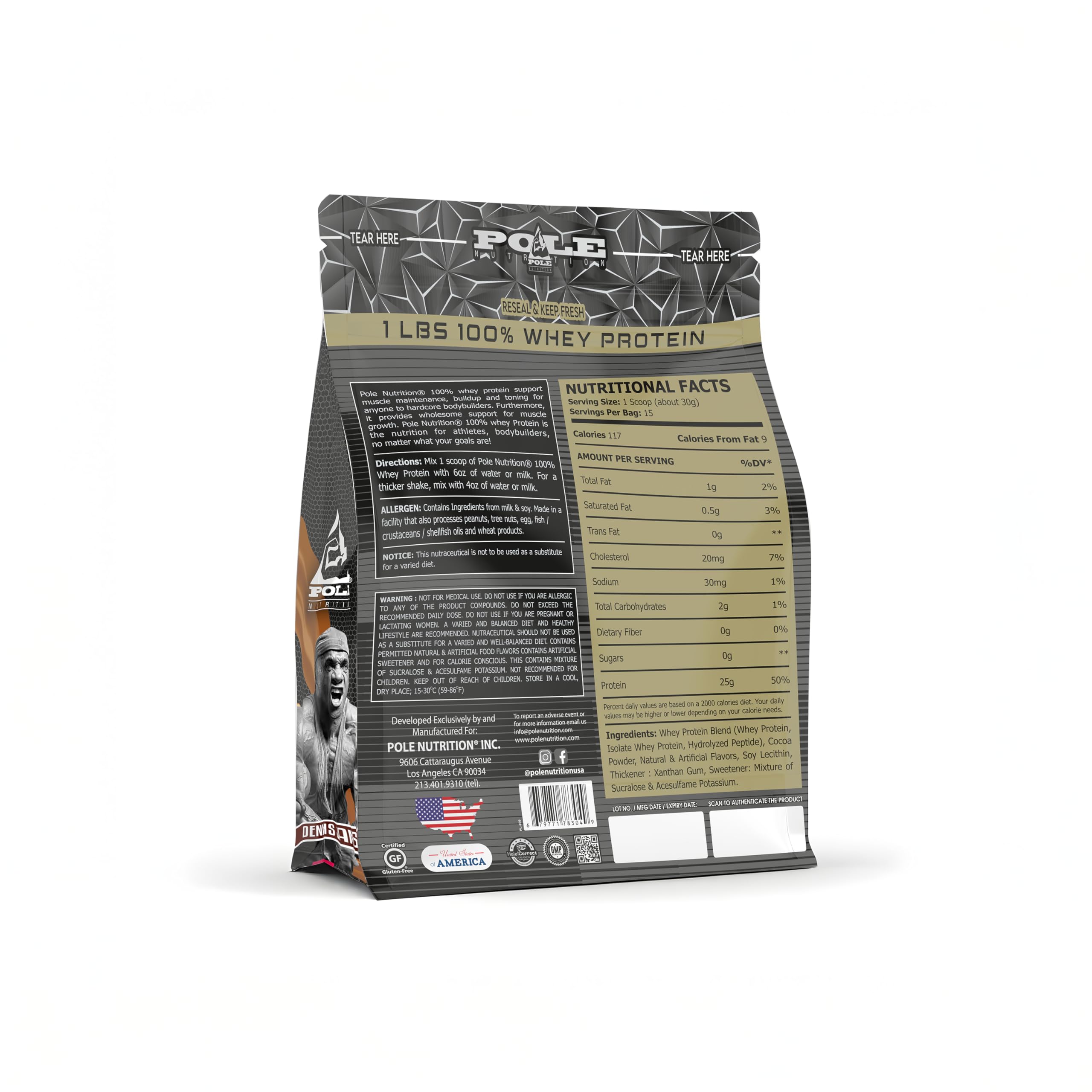 Pole Nutrition Whey Protein | Lean Muscle Shake | High Protein, Zero Sugar | 1 Lbs (454g) | Supports Recovery & Muscle Growth (1 lbs, TIRAMISU CAKE) — Amazon image 2