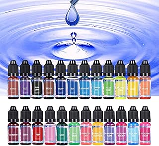 Candle Making Dye Colors, Soy Wax Pigment Liquid, 18 Or 24 Color Set, Candle Coloring, For Lip Gloss, Epoxy Resin & Nail Polish, Vibrant Pigments, Easy To Use & Blend: