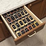 AISIPRIN 24 Pcs Glass Spice Jars with 398 Labels, 4oz Empty Square Containers Seasoning Bottles - Shaker Lids, Funnel, Brush and Marker Included(Black Metal Caps)