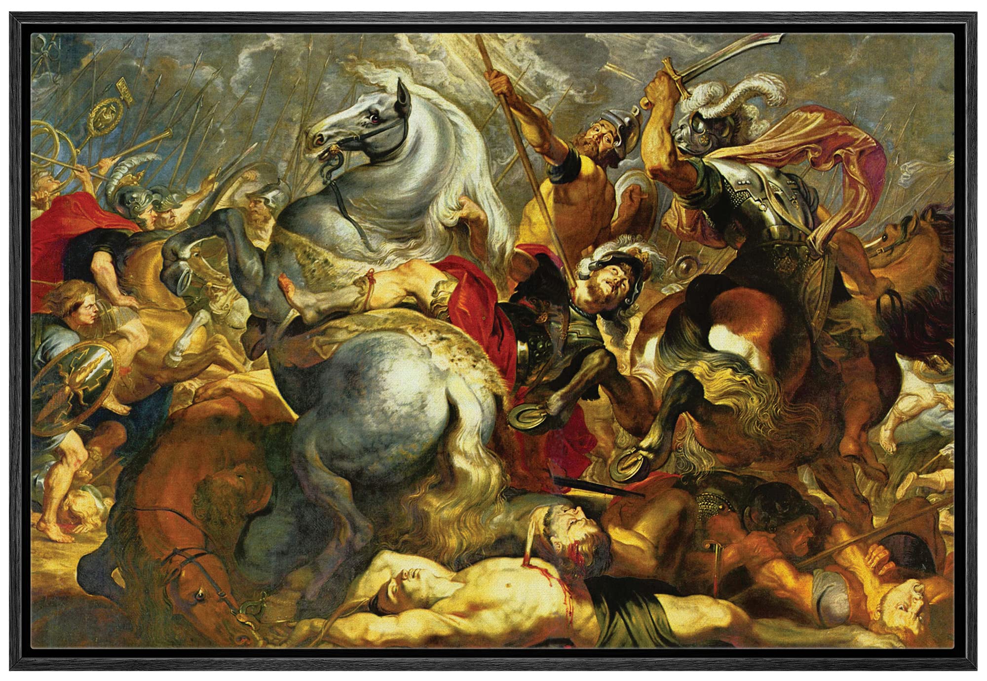 wall26 Oil Painting of Victory and Death of The Consul Decius Mus at The Battle by Peter Paul Rubens Baroque Style-Catholic Framed Canvas Art Home Art - 16