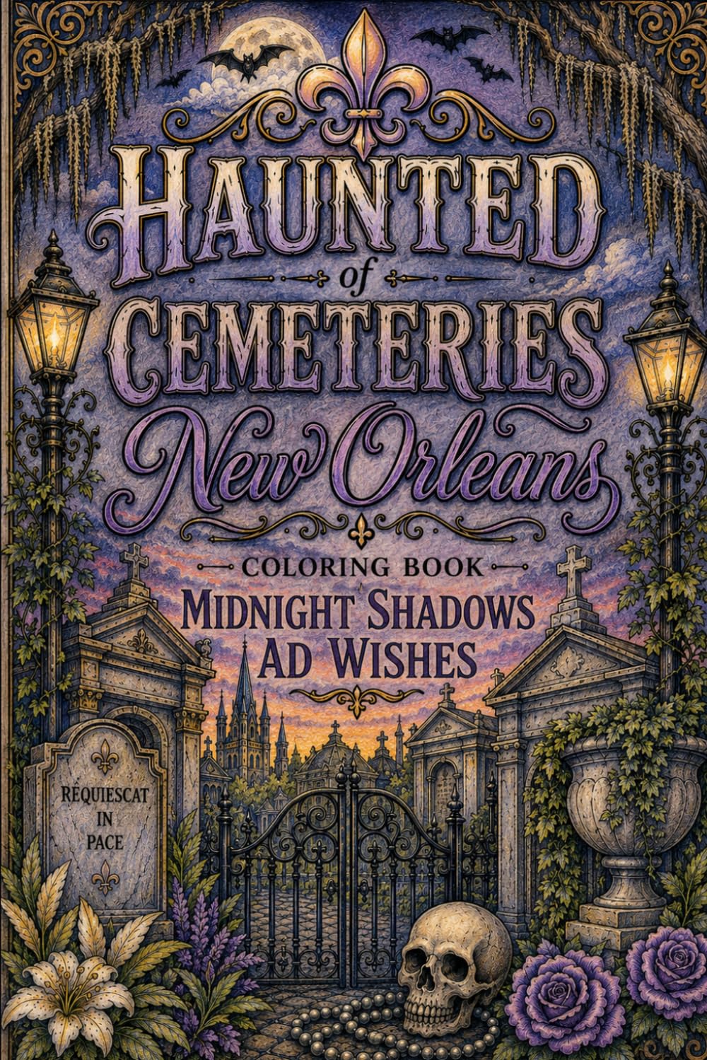 Haunted Cemeteries of New Orleans Coloring Book: Journey Through the City’s Most Mysterious Resting Places