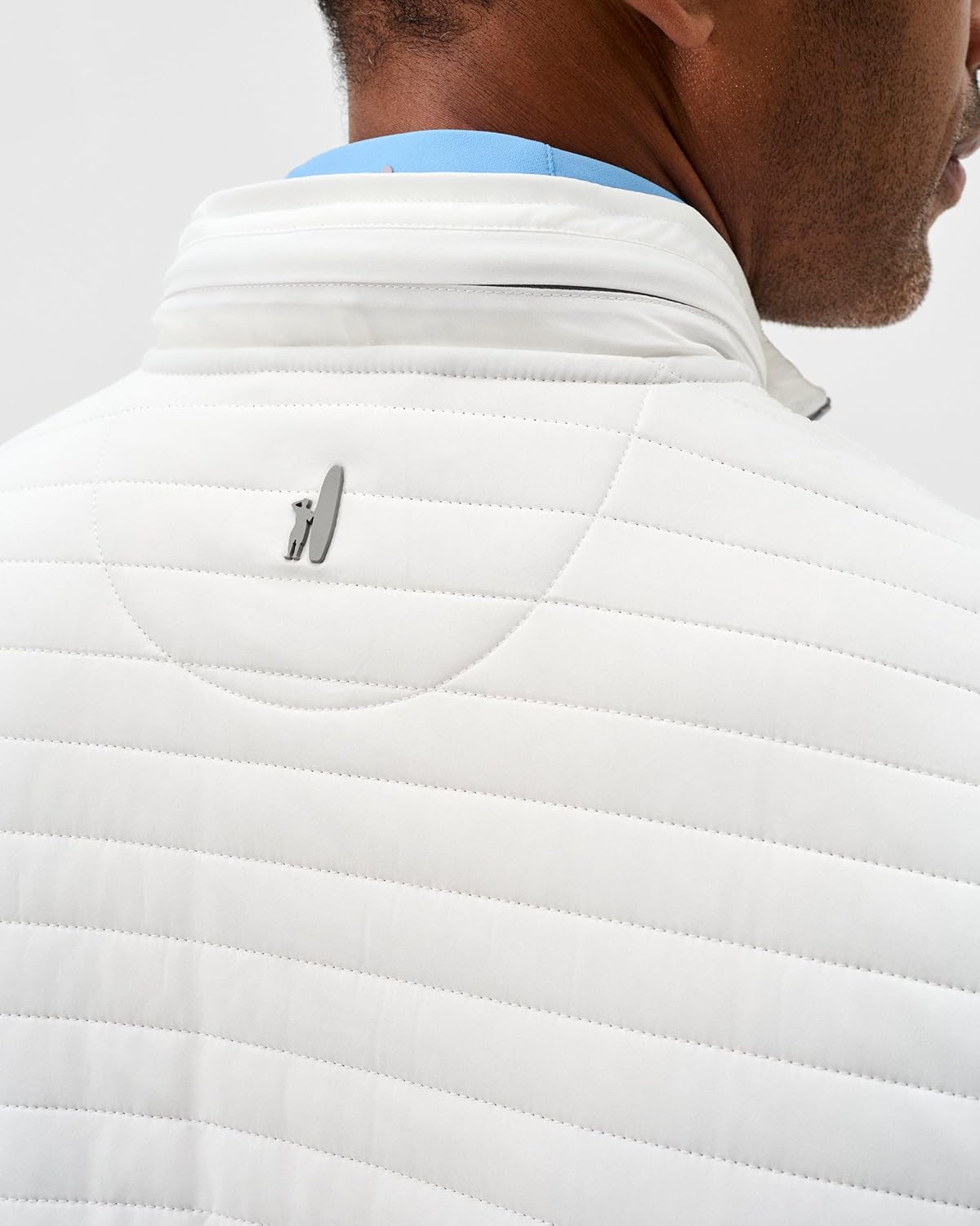 johnnie-O Crosswind Quilted Performance Vest White/S
