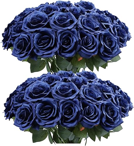 Miniatura 63 de Flores artificiales de rosa, rosa artificial, rosa falsa, rosa de seda, flores falsas de aspecto real con tallos para ramos de boda DIY, centros de