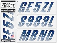 Vista 19 de Stiffie Techtron Vino/Negro 7,6 cm Adhesivos para Registro de Barcos y Motos Acuáticas • Pegatinas de Números y Letras