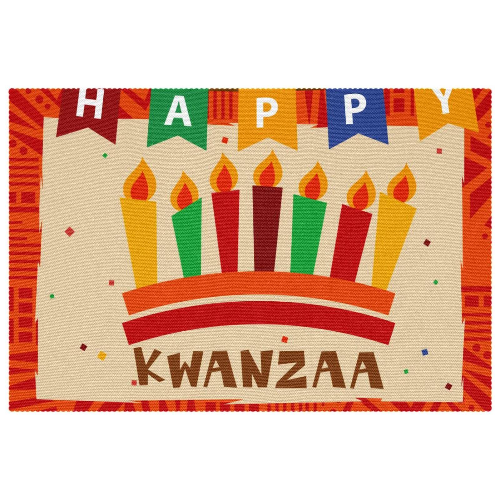 Sets de table Kwanzaa antidérapants et résistants à la chaleur lot de 6