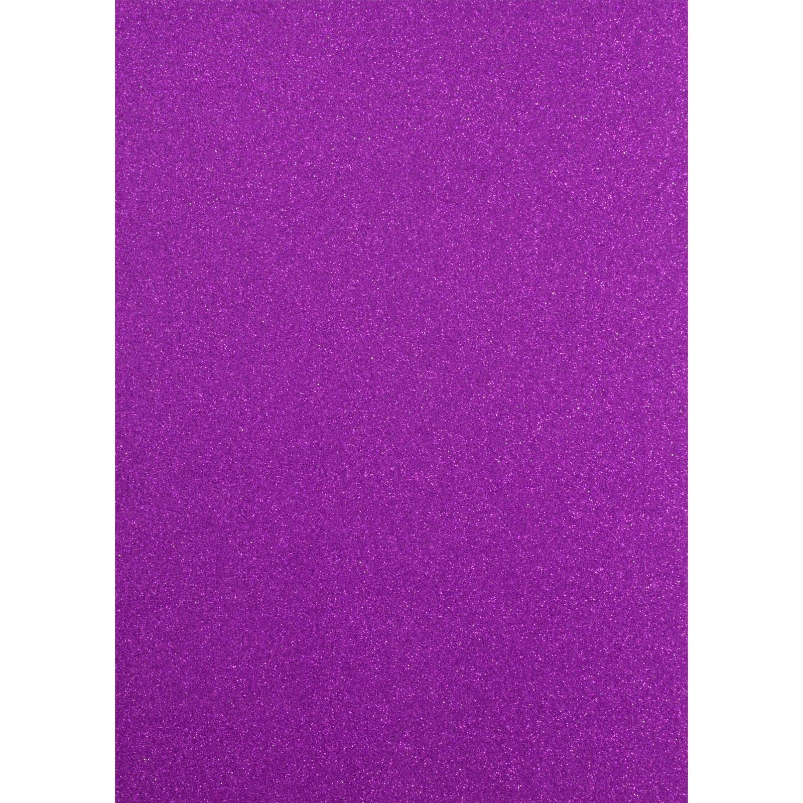 Florence Glitter Cardstock - Coloured A4 Pink - 5 Sheets Craft Paper - Scrapbook Paper for Card Making - 250 GSM, Pruple