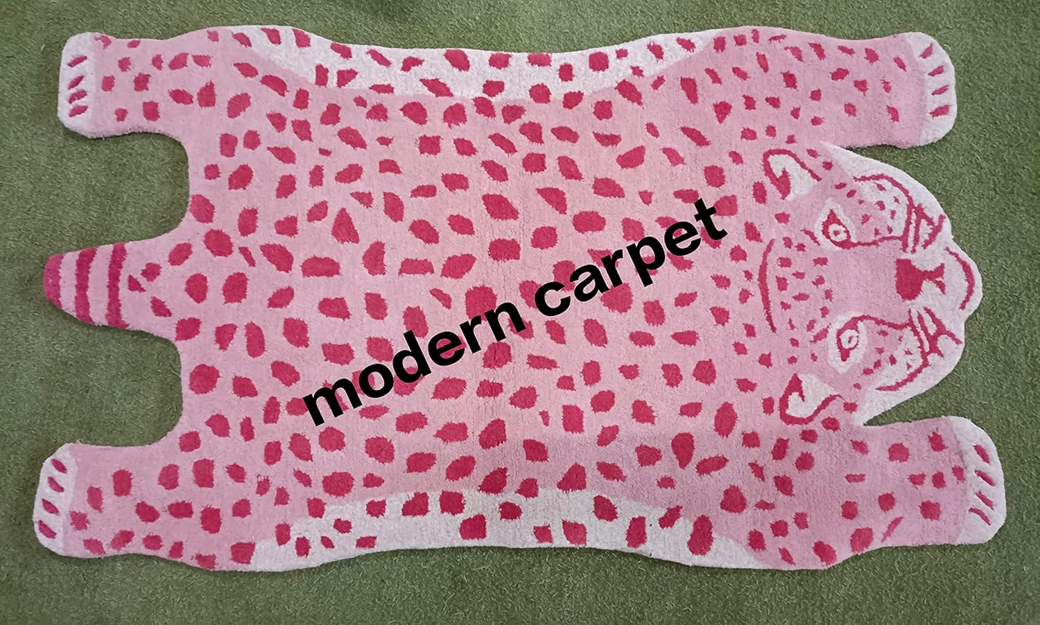 Tibetan Leopard Tiger Kid Rugs 3x5 100% Woolen Handmade Tufted for Kid Room Bedroom Living Room Doormat by Modern Carpet