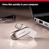 Vista 4 de SanDisk 1TB Ultra Dual Drive Luxe USB Type-C - Up to 400MB/s - SDDDC4-1T00-GAM46