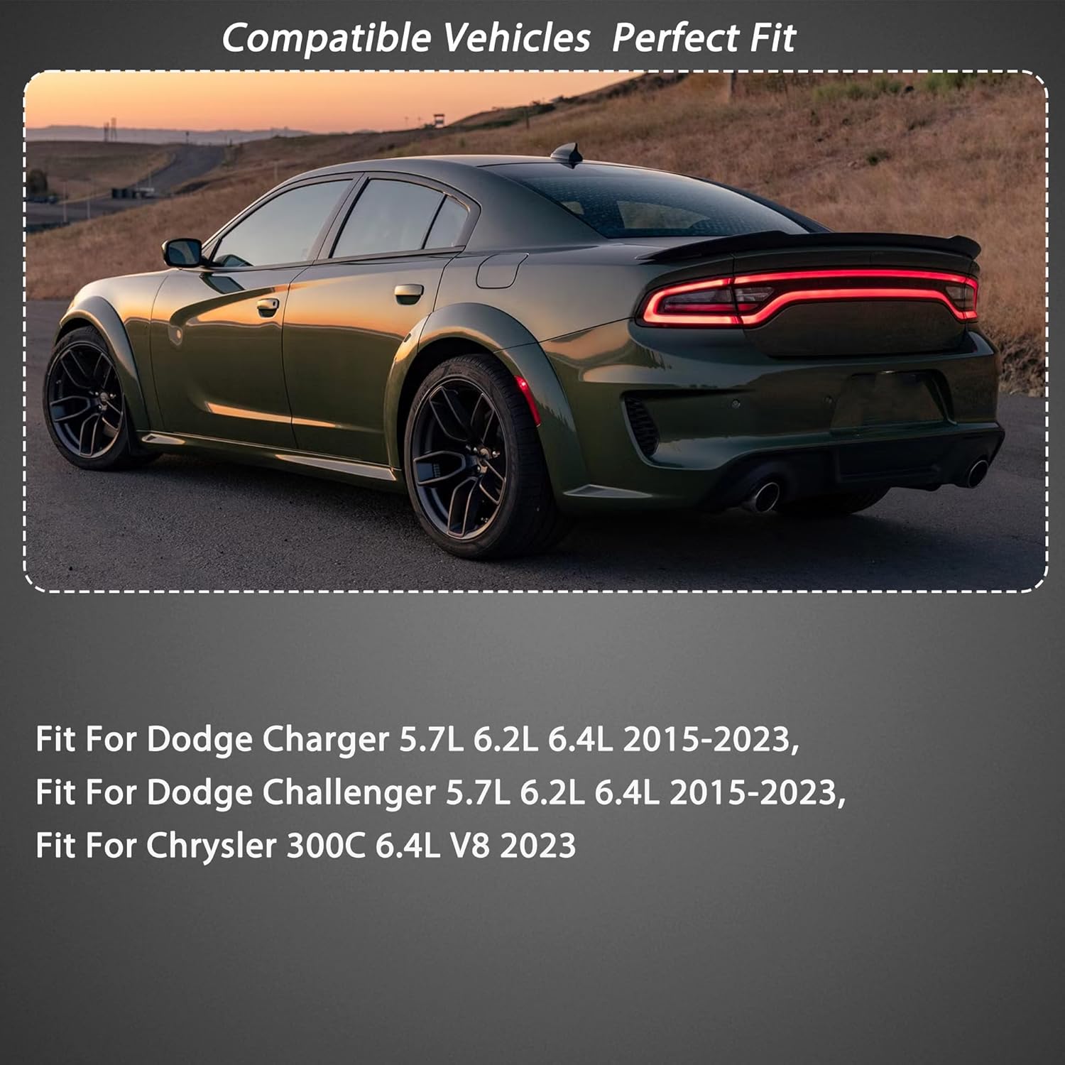 Left/Right Active Exhaust Valve Actuator OEM-Grade Compatible with Dodge Charger/Challenger 2015-2023 Chrysler 300C 2023 Replaces OE 68239269 68505881AA