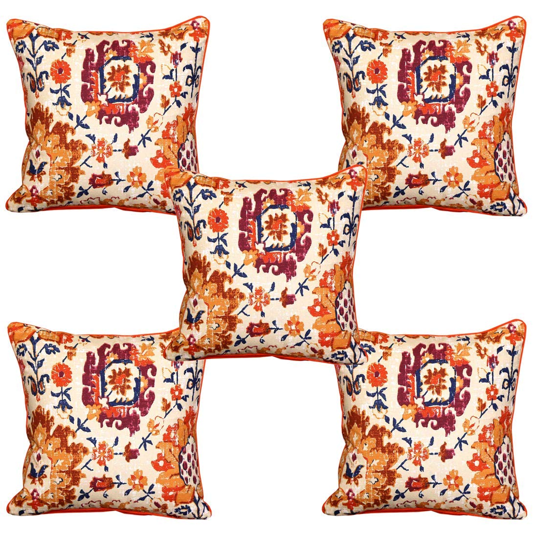 Bilberry Furnishing By Preeti Grover : Cotton, Decorative Hand Made Pillow Covers - Cushion Covers For Home Decor - Perfect For Gifting (Beige, Set Of 5, Dimension: 16 X 16 Inches), 200 TC (B0843G1DR9) Amazon Price History, Amazon Price Tracker
