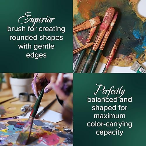 Miniatura 12 de Silver Brush Limited 1000-1 Grand Prix - Pincel redondo para pintura al óleo, tamaño 1, mango largo