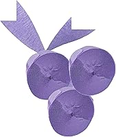 Vista 9 de K-Kraft Serpentinas de papel crepé morado fabricadas en Estados Unidos (violeta francés + dorado metálico)