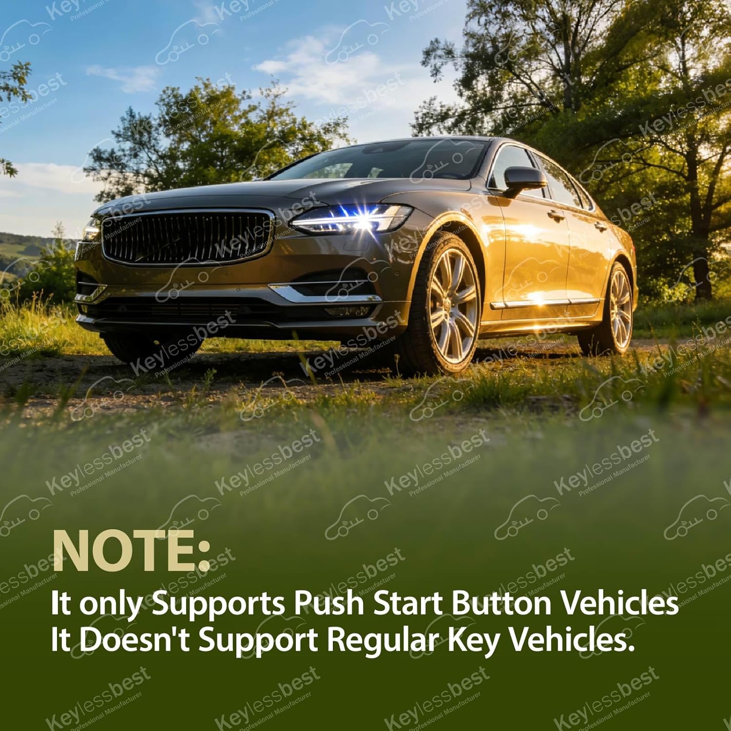 Replacement for 2016 2017 2018 2019 2020 2021 2022 Volvo S90 XC60 XC90 V90 V60 XC40 Key Fob Remote Control YG0HUF8423 4 Buttons 433MHz