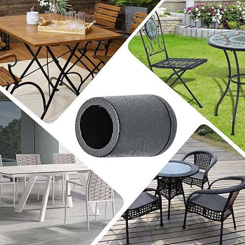 Miniatura 7 de 60 tapas de plástico negro, de 14 de pulgada (0.236 in) de diámetro, tapas redondas de plástico para patas de silla, puntas de plástico, protectores