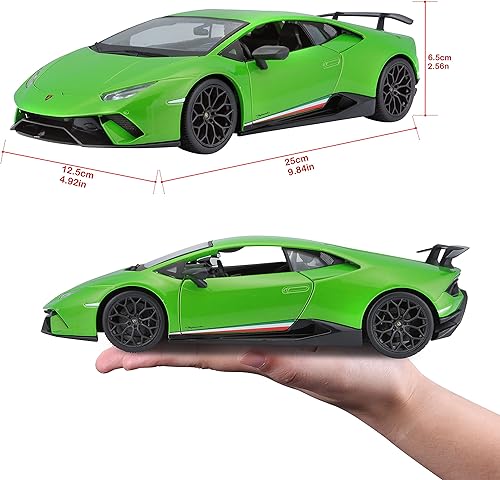 Miniatura 6 de Maisto Lamborghini Huracan Performante Verde Metálico 1/18 Modelo de Coche Diecast