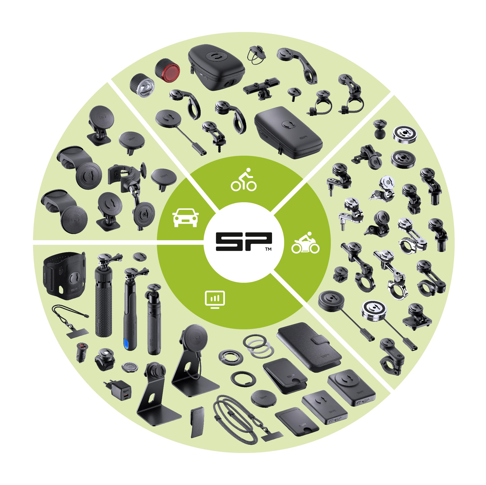 SP CONNECT Mountain Bike Bundle Universal Clamp | SPC+ | handyhalterung Fahrrad | MTB | Mountainbike | handyhalterung Fahrrad Lenker