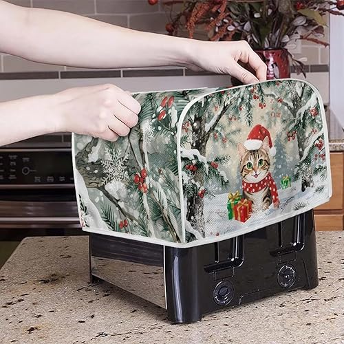 Miniatura 10 de Lotusorchid Cubiertas para tostadora de donas de 4 rebanadas, antisalpicaduras, a prueba de polvo, protector de utensilios para hornear para pan,