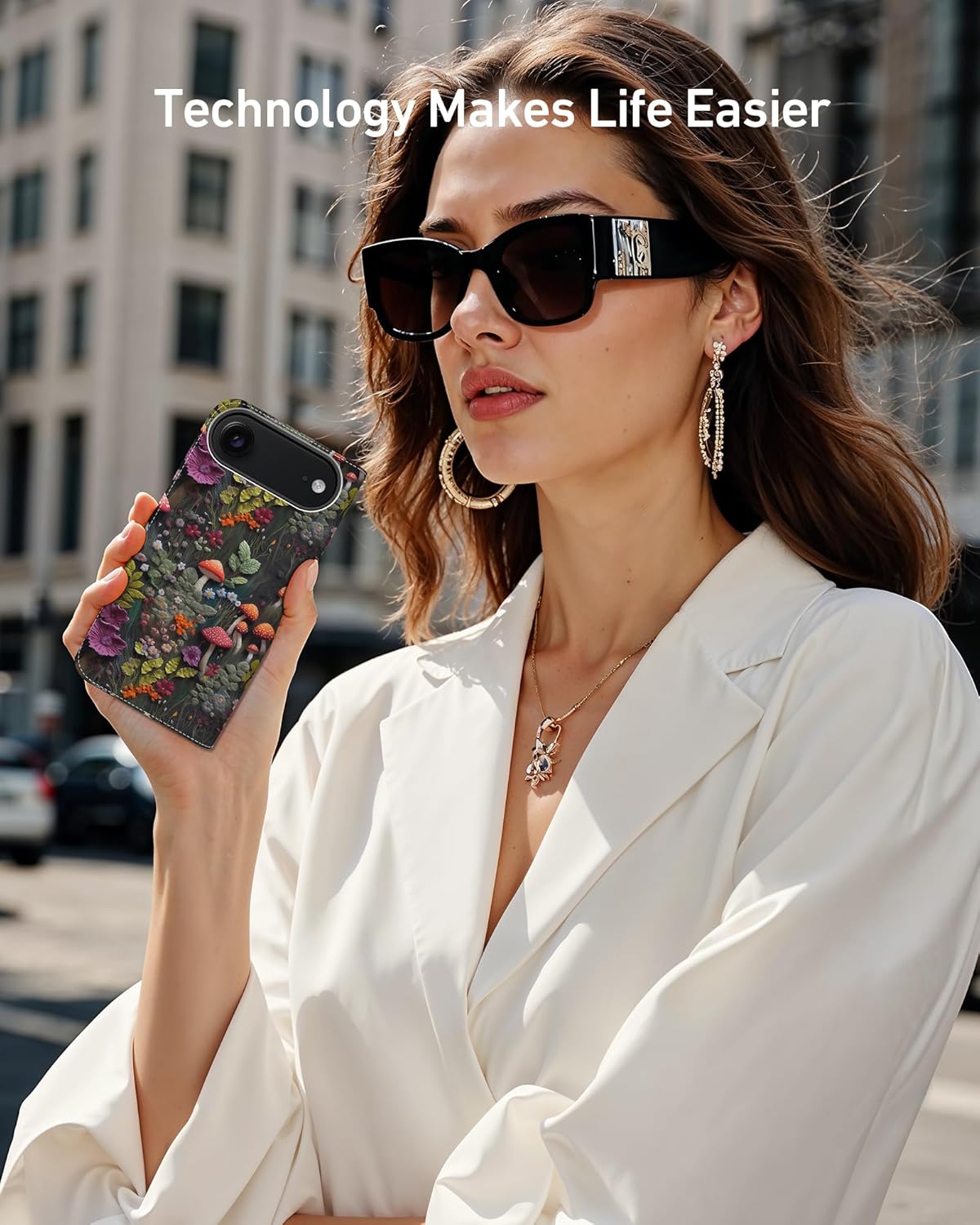 DEENAKIN for iPhone Air Wallet Case with Card Holder + Cash Clip, RFID-Blocking, UV-Printed Artwork, Magnetic Closure with Kickstand, Protective Phone Cover for iPhone 17 Air -Enchanted Woodland Motif - Image 6