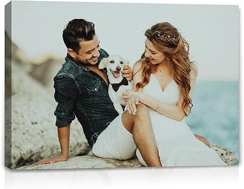Impresiones en lienzo personalizadas con tus fotos, regalo personalizado de San Valentín para él y ella, decoración del hogar, arte de pared