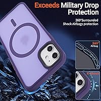 Vista 4 de Yriklso Strong Magnetic Case for iPhone 11 [Compatibilty with MagSafe] Protective Shockproof Cover Phone Case for iPhone 11 6.1" Frosted Purple
