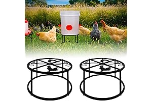 2-Piece Metal Stand for Raised Chicken Waterer Elevated Poultry Feeders Stand, Heavy...