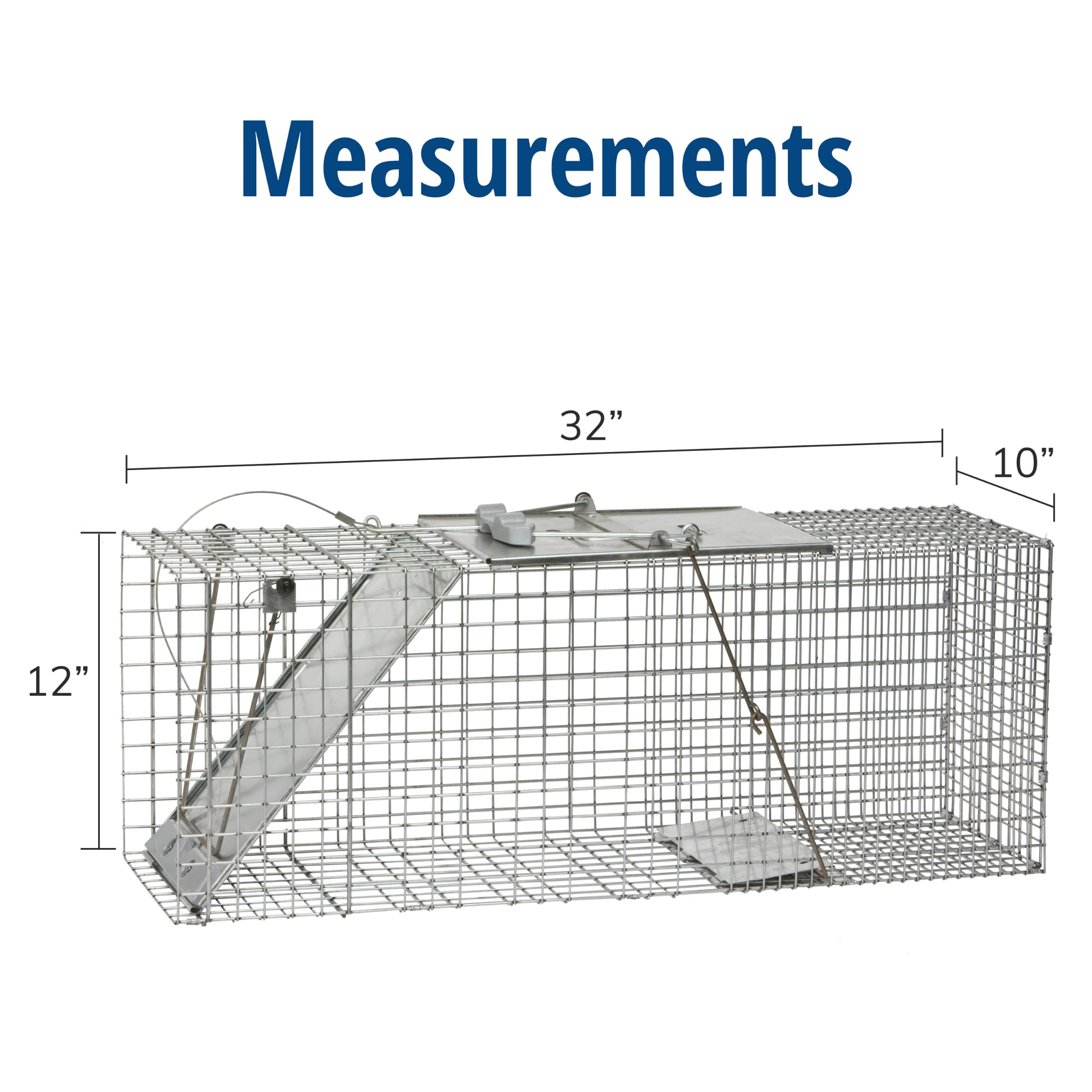 Havahart 1085 Large 1-Door Easy Set Humane Live Animal Trap for Armadillos Cats Groundhogs Muskrats Opossums Raccoons Skunks - Havahart Live Animal Cage Trap product thumbnail 4