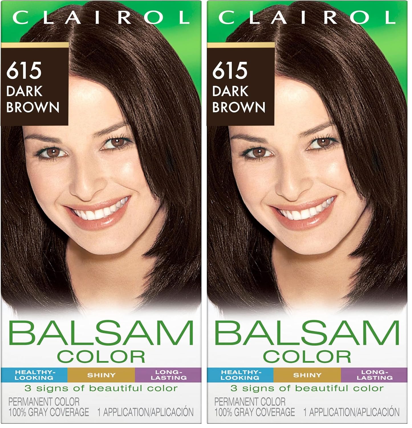 Clairol Balsam Permanent Hair Dye, 608 Light Brown Hair Color, Pack of 3