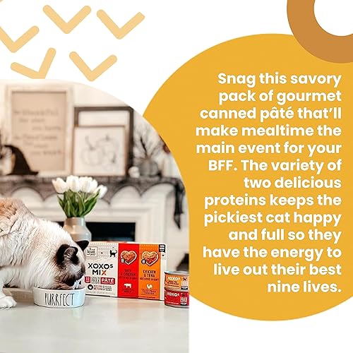 Miniatura 5 de I and love and you XOXOs - Alimento húmedo enlatado para gatos paté de pollo y atún sin granos carne real sin rellenos latas de 3 onzas paquete de