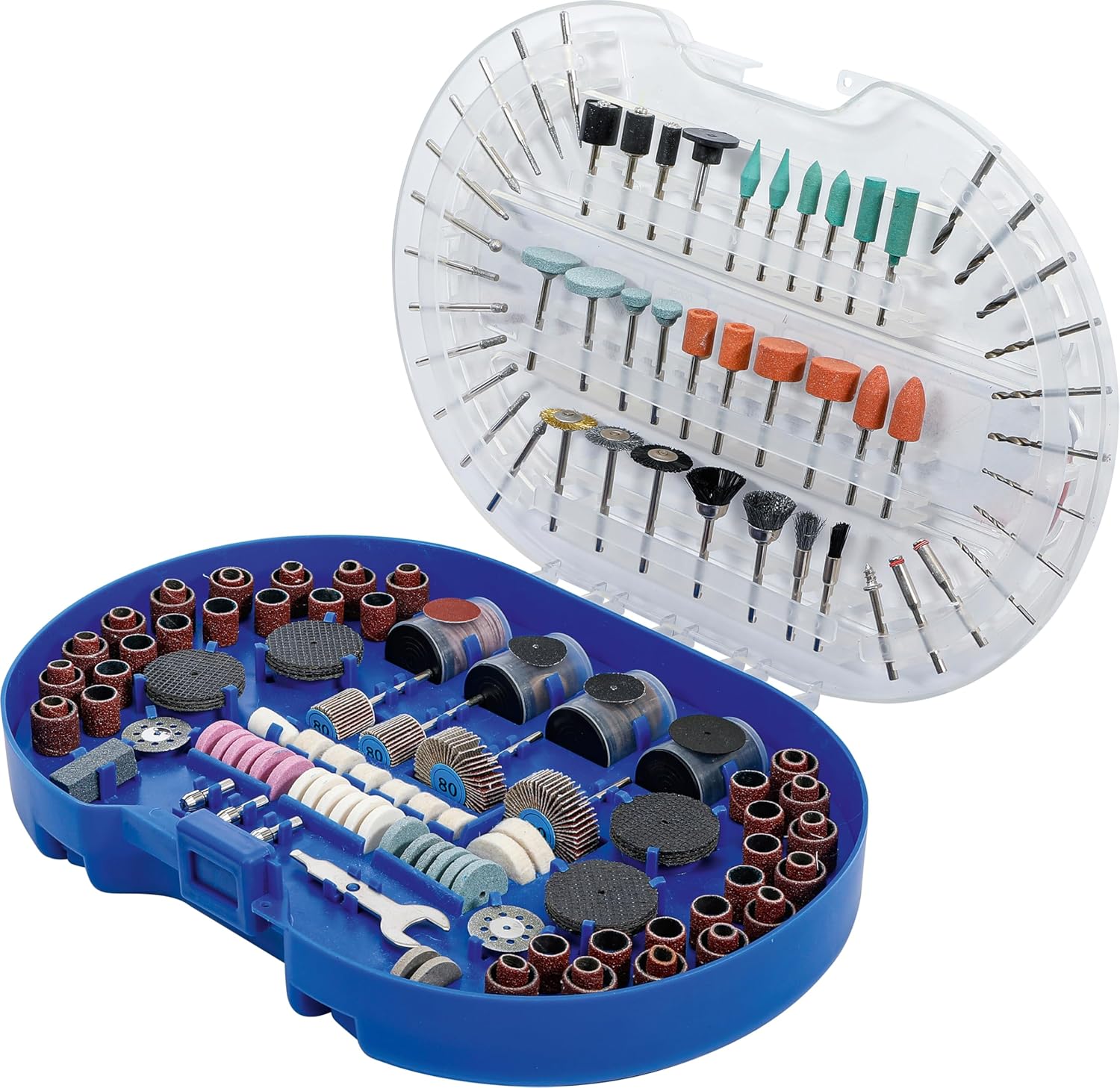 BGS 8060-1 Sanding Disc/Polishing Wheel and Drill Bit Set for High-Speed Rotary Tools 315 Pieces