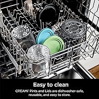 Vista 6 de Creami Deluxe Pints, for Ninja Creami Pint Containers, Ice Cream Container Reusable,Leaf-Proof Compatible NC301 NC300 NC299AMZ Series Ice Cream Maker