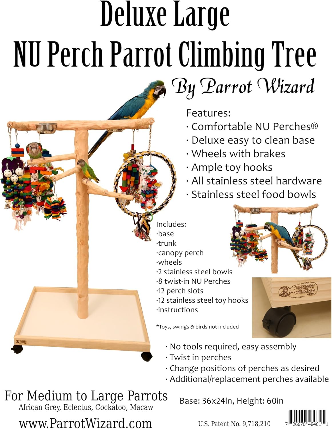 Large NU Perch Parrot Climbing Tree