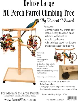 Large NU Perch Parrot Climbing Tree