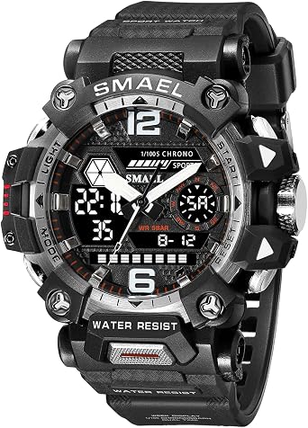 SMAEL Mens Military Watch Outdoor LED Digital Watch Waterproof Tactical Army Wrist Sports Watches for Men 8072