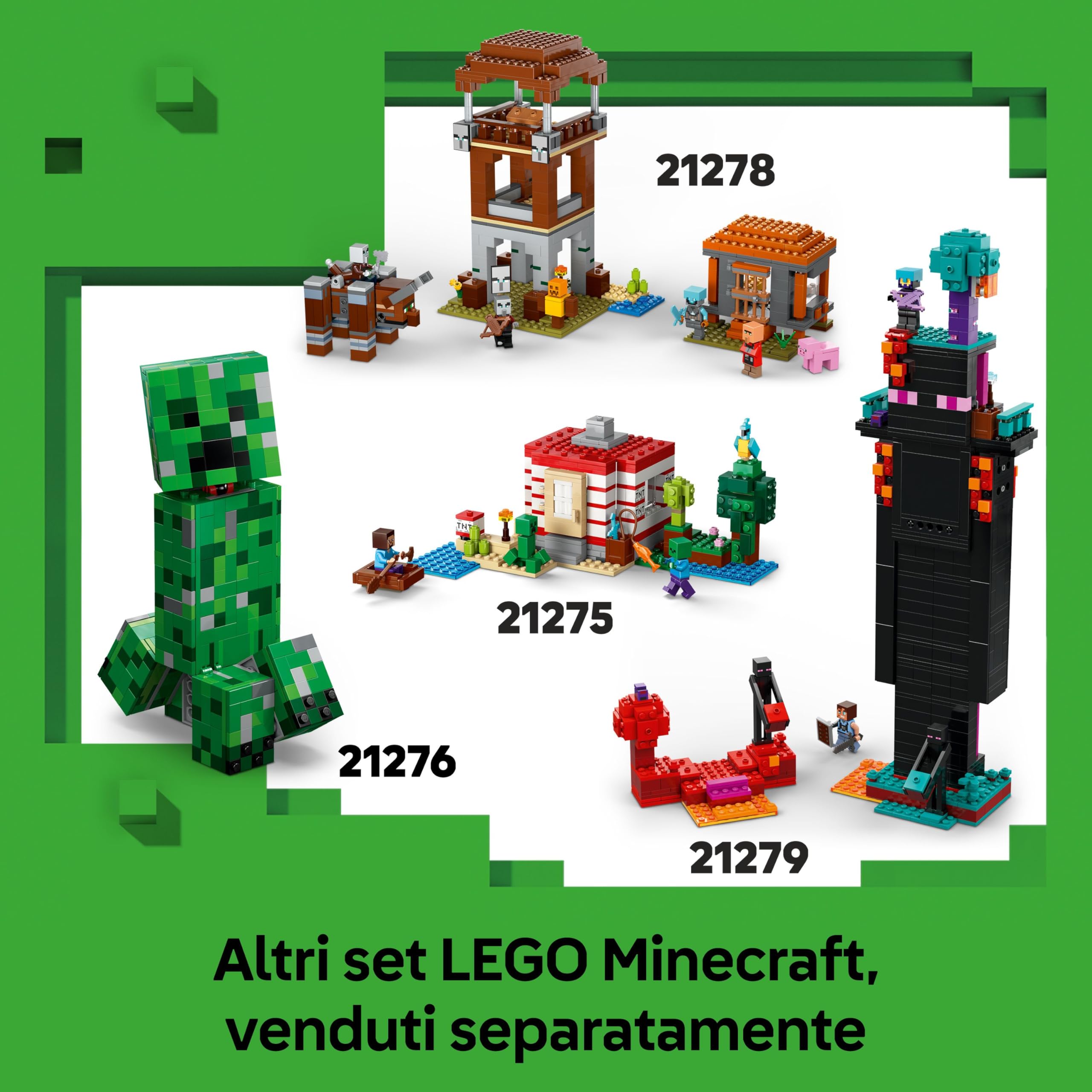 LEGO Minecraft La Miniera delle Piccozze - Giocattolo Interattivo da Costruire con Figure di Alex, Minatore e Cavalcatore di Ragno - Regalo per Gamer, Bambini e Bambine da 8 Anni da Collezione - 21277 | Giocattolo interattivo, Alex, Miner & Stray Spider J