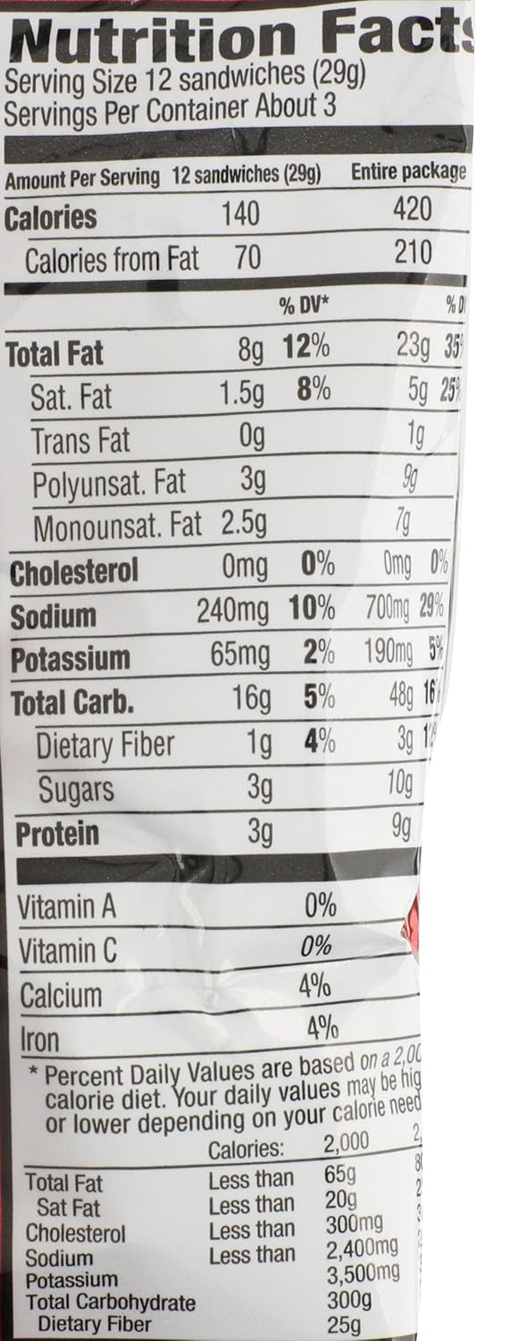 Nabisco Ritz Bits Peanut Butter, 3-Ounces (Pack Of 12)