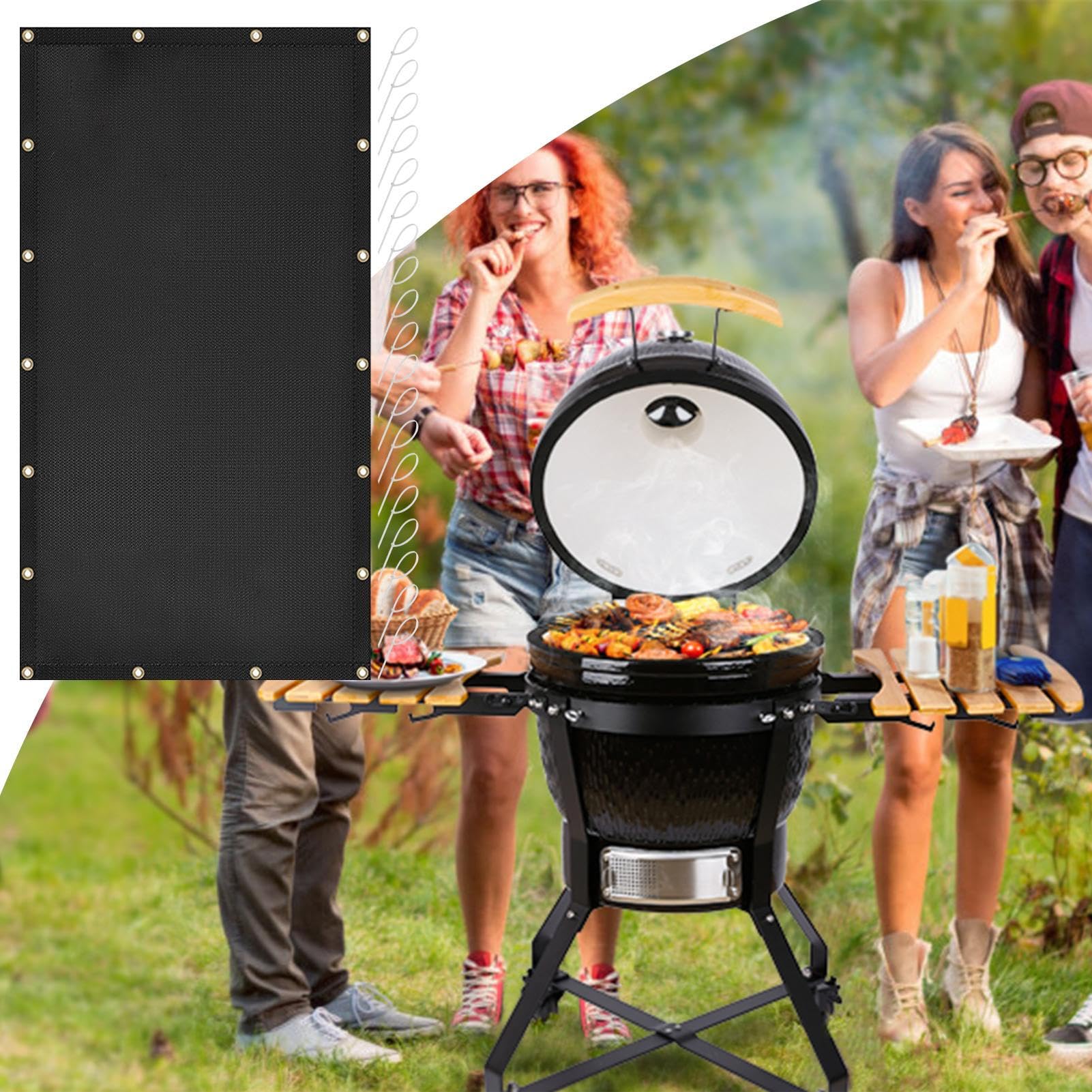 Grill ognioodporna osłona cieplna, osłona ogrodzenia pokładu, osłona lodówki na zewnątrz, grillowanie ognioodporna konstrukcja, idealna na kemping, do ochrony ogrodu i podwórka