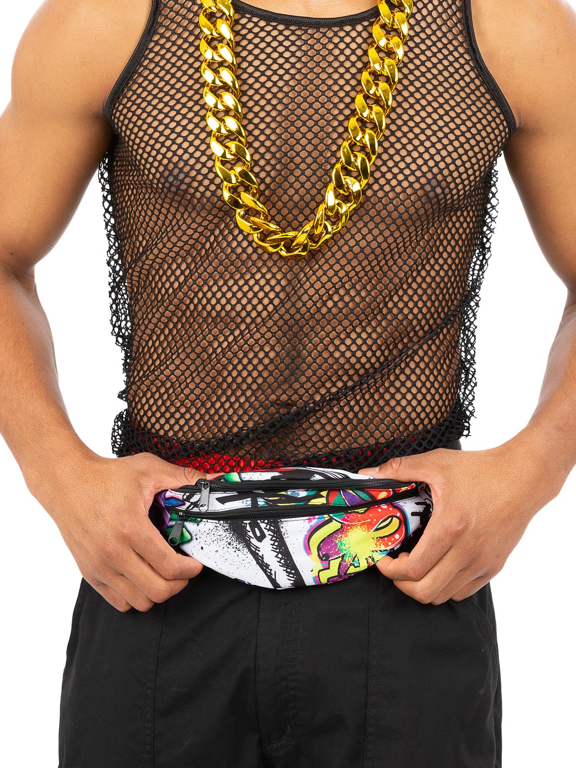 Smiffys 90s Graffiti Bumbag, 1990's Fancy Dress, 1990s Dress Up Accessories