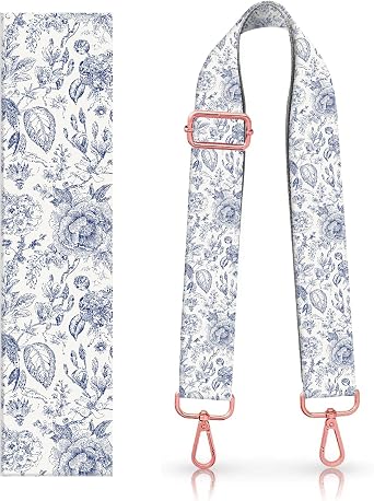 Purse Strap Replacement Crossbody, 1.5" Rose-Golden Buckle Wide Shoulder Strap Adjustable, Cute Handbag