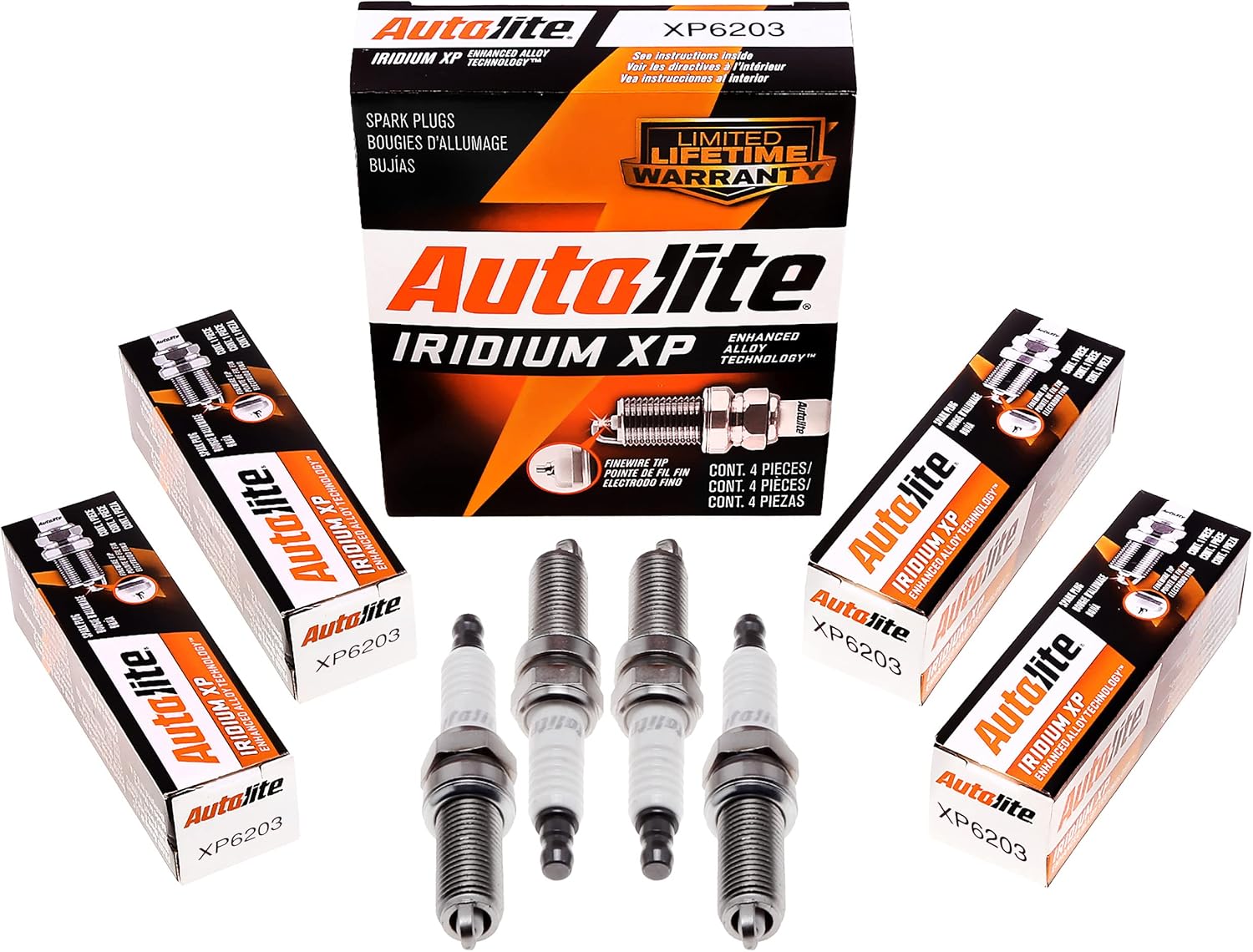 Autolite Iridium XP Automotive Replacement Spark Plugs, XP6203 (4 Pack) Autolite Iridium XP Automotive Replacement Spark Plugs, XP6203 (4 Pack)