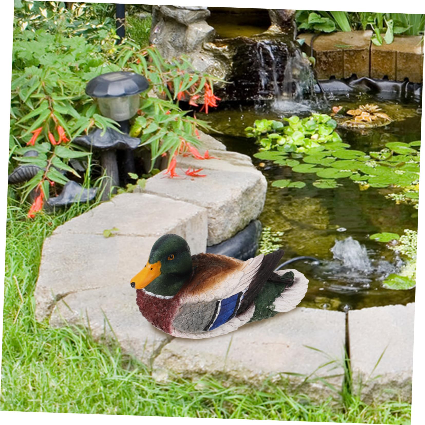 Wetterfeste Schwimmende Ente Skulptur Aus Resin Lebensecht Gestaltete Gartendeko Für Teich Outdoor Landscape-Dekoration Ohne Schädliche Stoffe Langlebig Und Farbbrillant