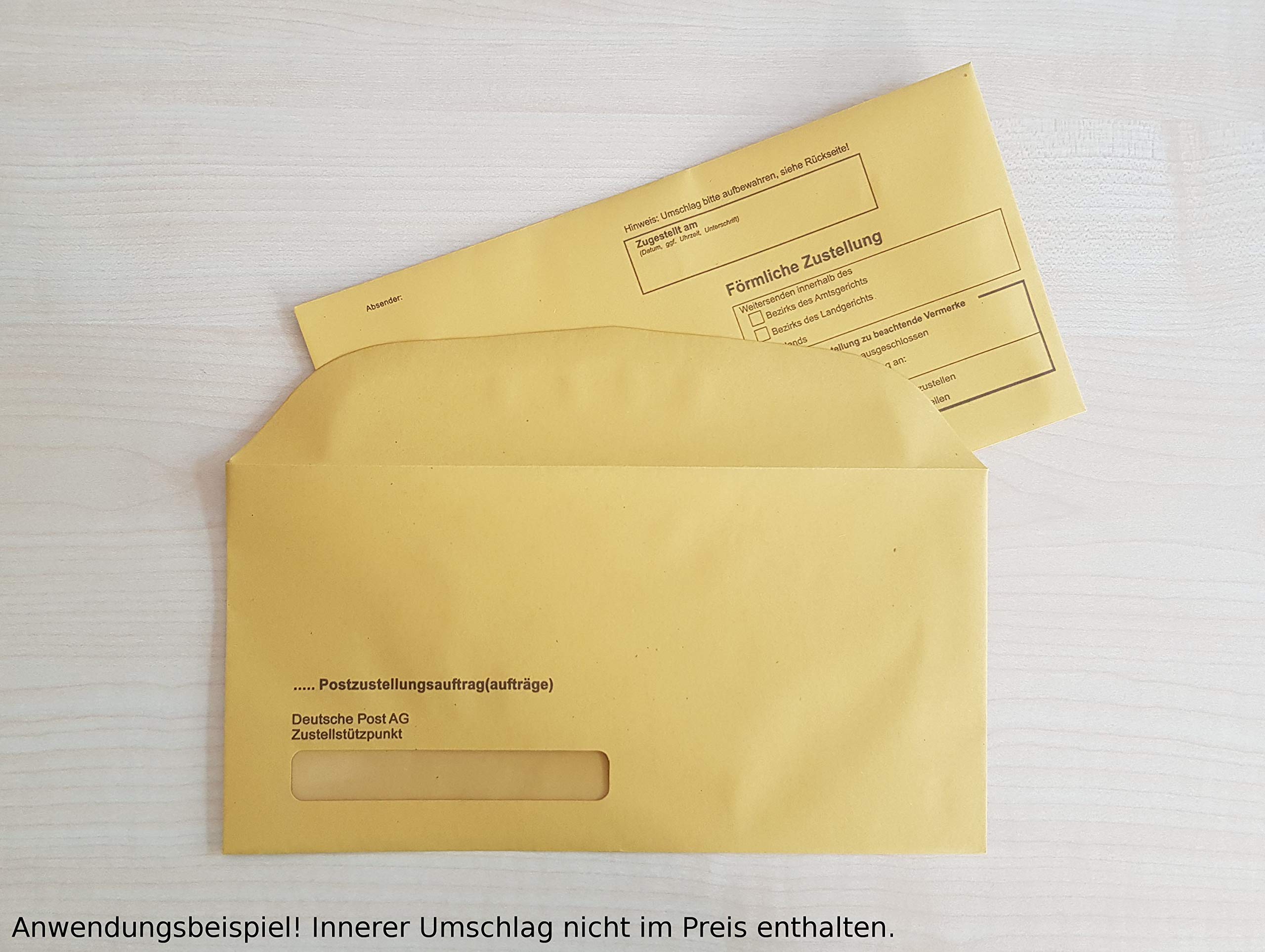 MASHPAPER äußere Postzustellungshüllen | gelb, mit Fenster | 125 x 235 mm