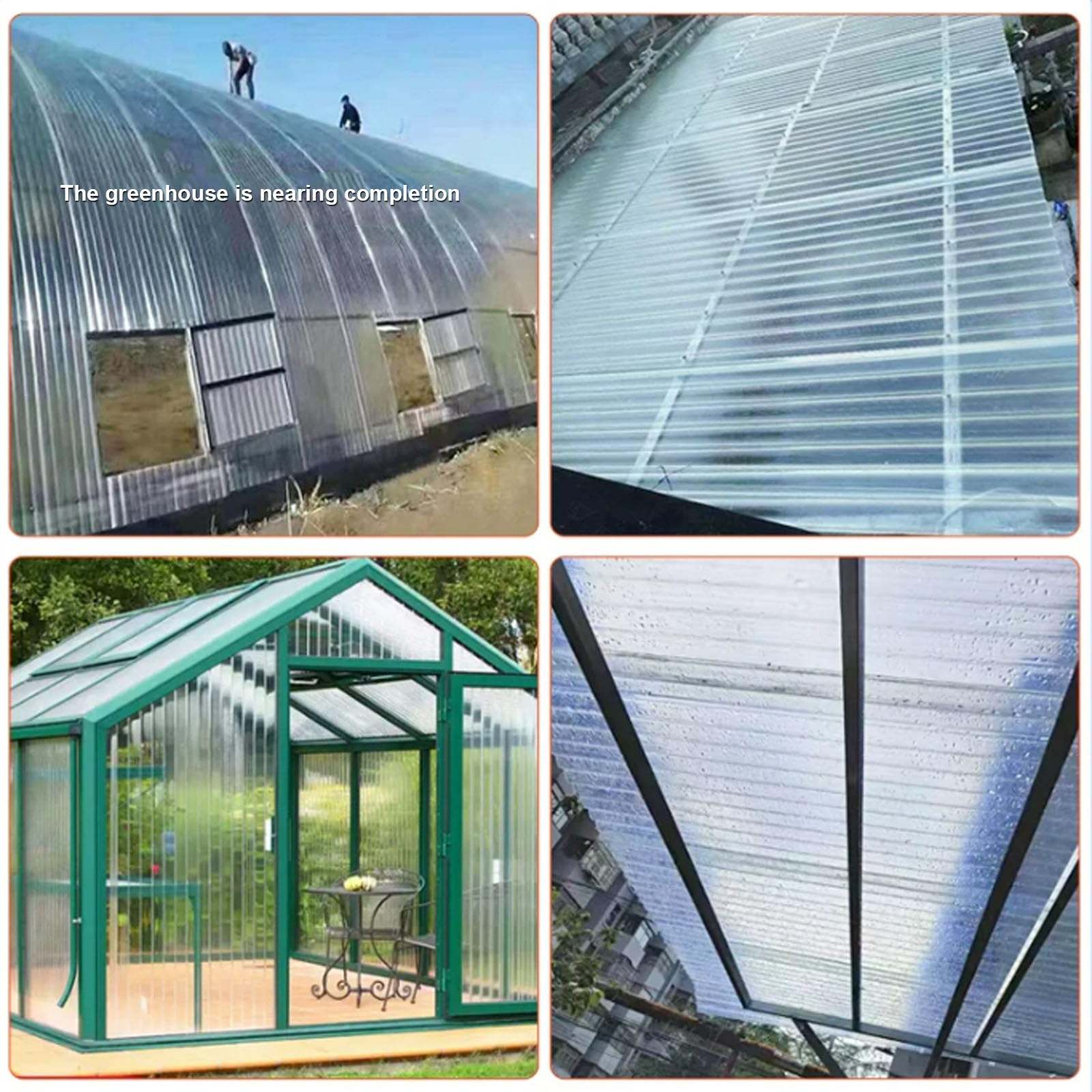 1mm Panel Para Tejado Transparente,2/3/5/8/10/12/15/20pcs Hojas De Techo Corrugado,Placa De Iluminación Natural FRP De Protección UV,Chapa Ondulada Para Invernaderos (0.9×1m,3pcs)