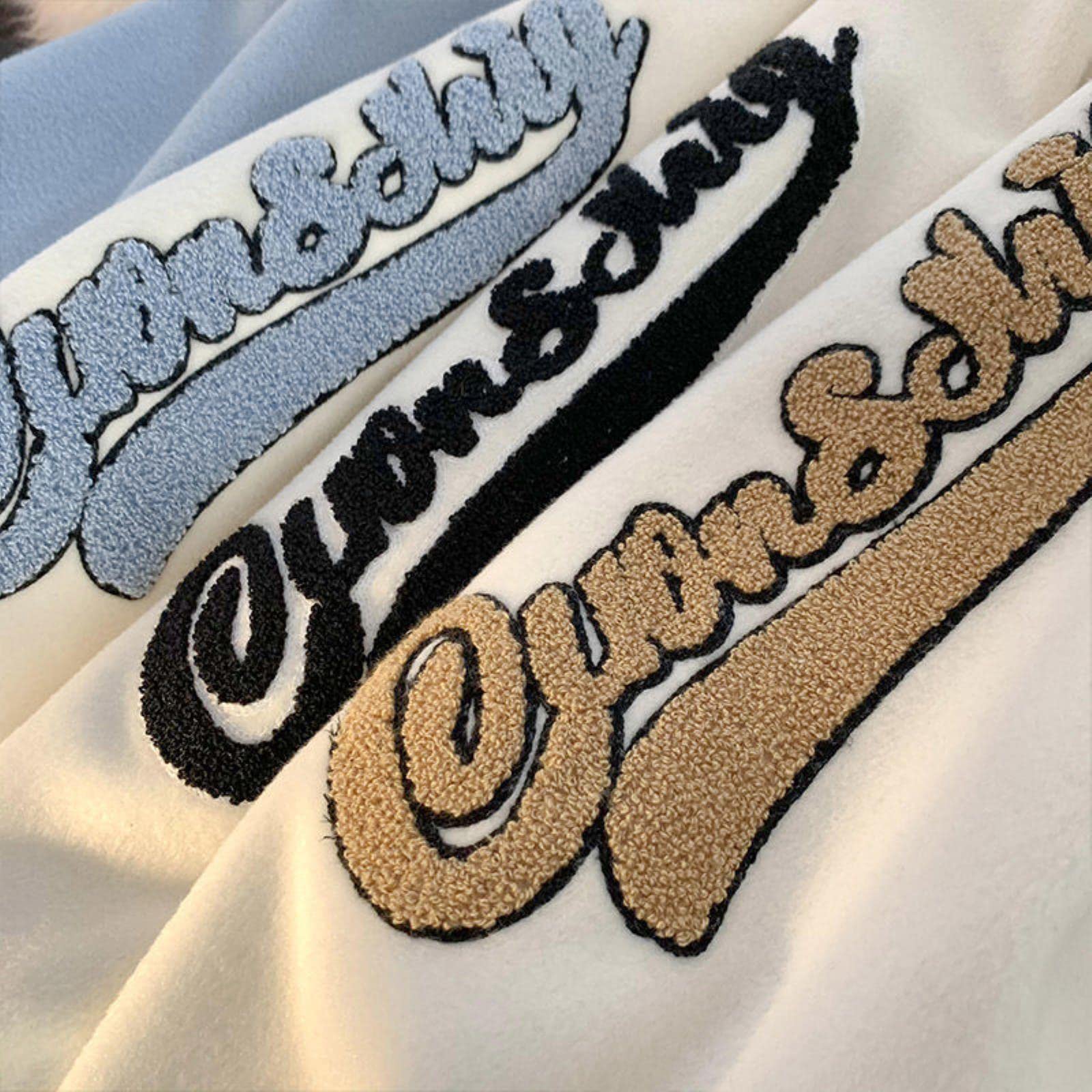 CHOUX Ours Veste de Baseball brodée-Khaki,M