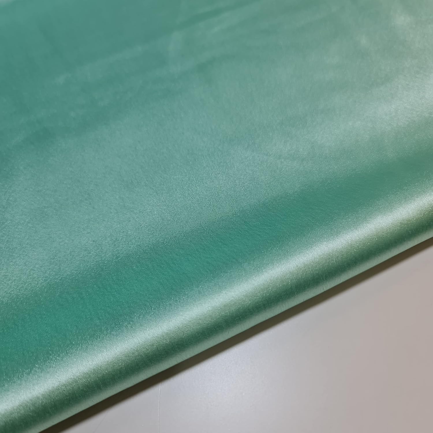 Glossy Charmeuse Silk Satin Bridal Dress Polyester Lining Craft Fabric 44" Meter (2 Meter, Mint) - Image 3