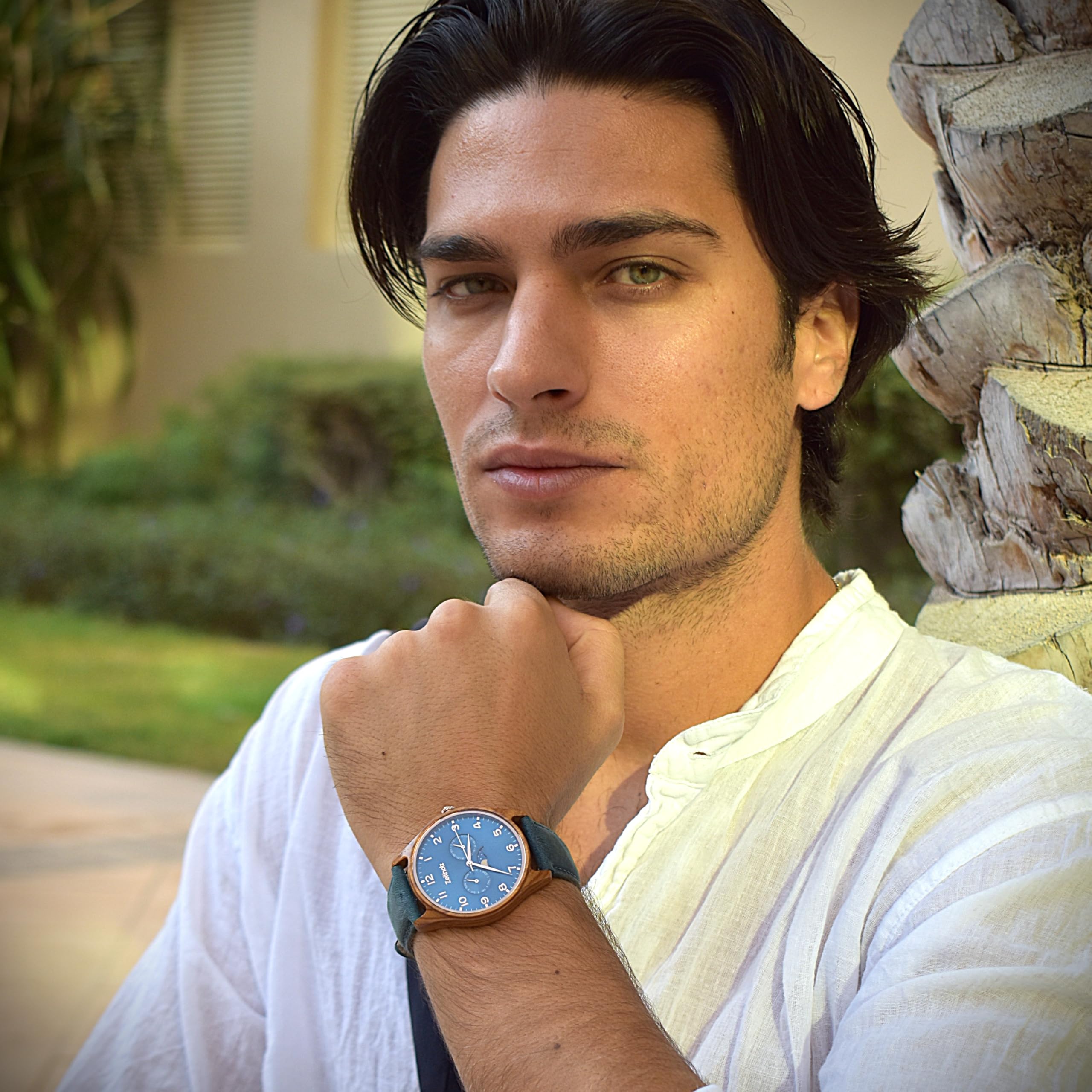 Holzuhr Herren, für Herren, Armbanduhr, Neue Klitten Kollektion, Analog, 42mm, 100% Naturholz mit Japanischem Quarzwerk. Zeitloser Stil, nachhaltiger Luxus.