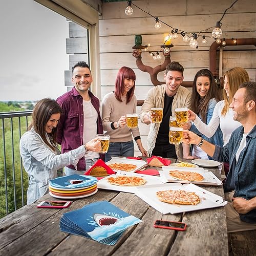 Miniatura 6 de Gersoniel Servilletas de papel de tiburón para verano, servilletas de papel de tiburón, servilletas de fiesta de tiburón, servilletas desechables de