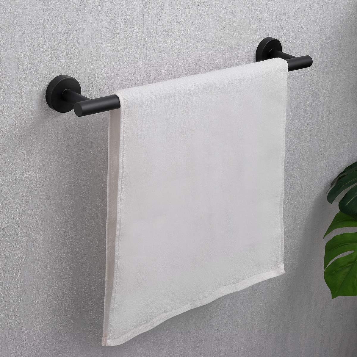Haitis Bathroom Towel Bar Hand Towel Holder Kitchen Towel Racks Bath Accessories Stainless Steel Shower Towel Rack for Bathroom, Wall Mounted, Rust Proof (Matt Black, 18 Inch) : Tools & Home Improvement