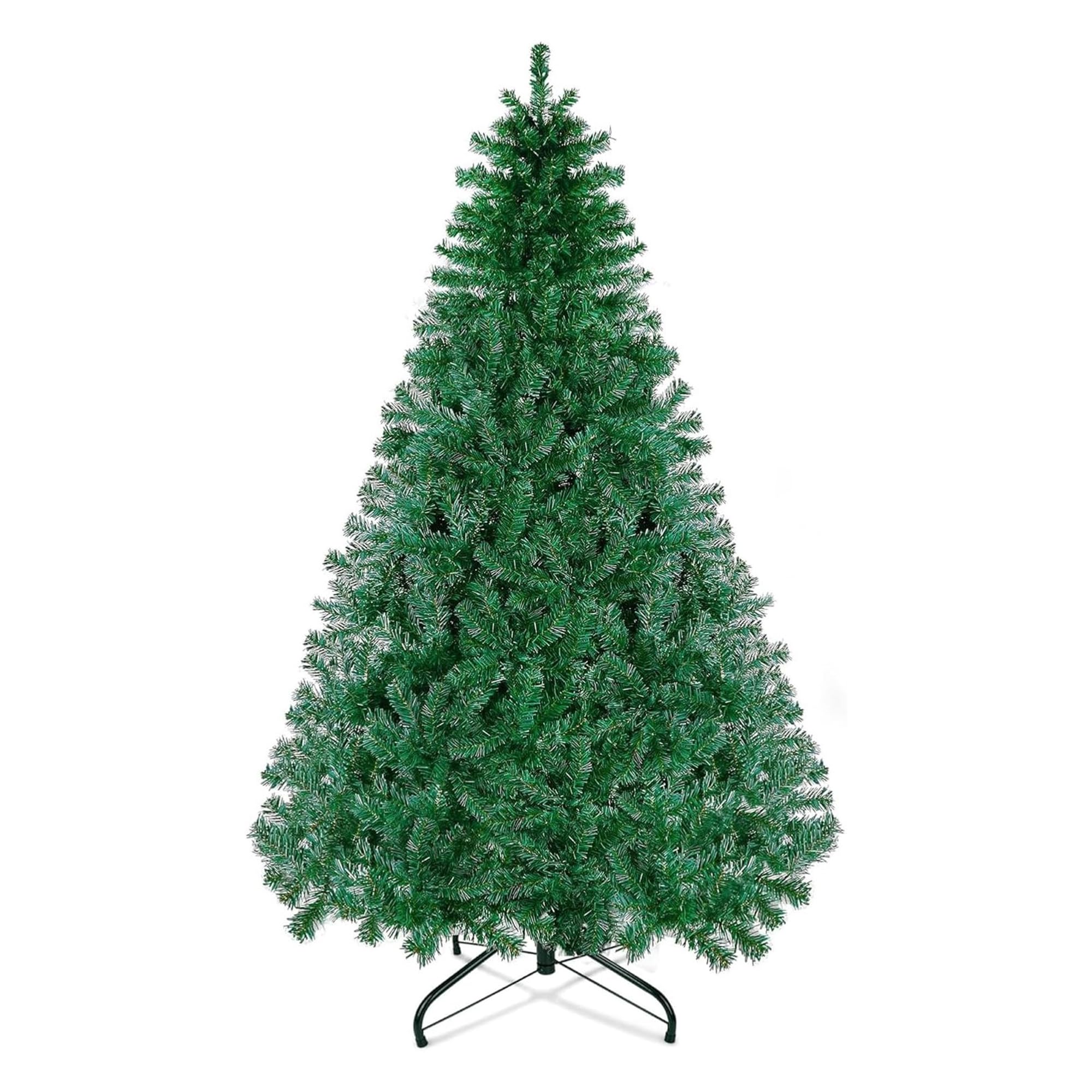 Sulfar Christmas Tree Small 4ft Pine Needles Artificial Christmas Trees 120CM,300 Full Branches Tips Xmas Holiday Tree for Home and Office Small Spaces,Easy Assembly Metal Stand