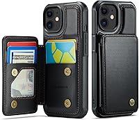 Vista 1 de Vinich Funda tipo cartera para iPhone 11 con soporte para tarjetas, bloqueo RFID, ranuras de crédito, función atril, a prueba de golpes, para Negro