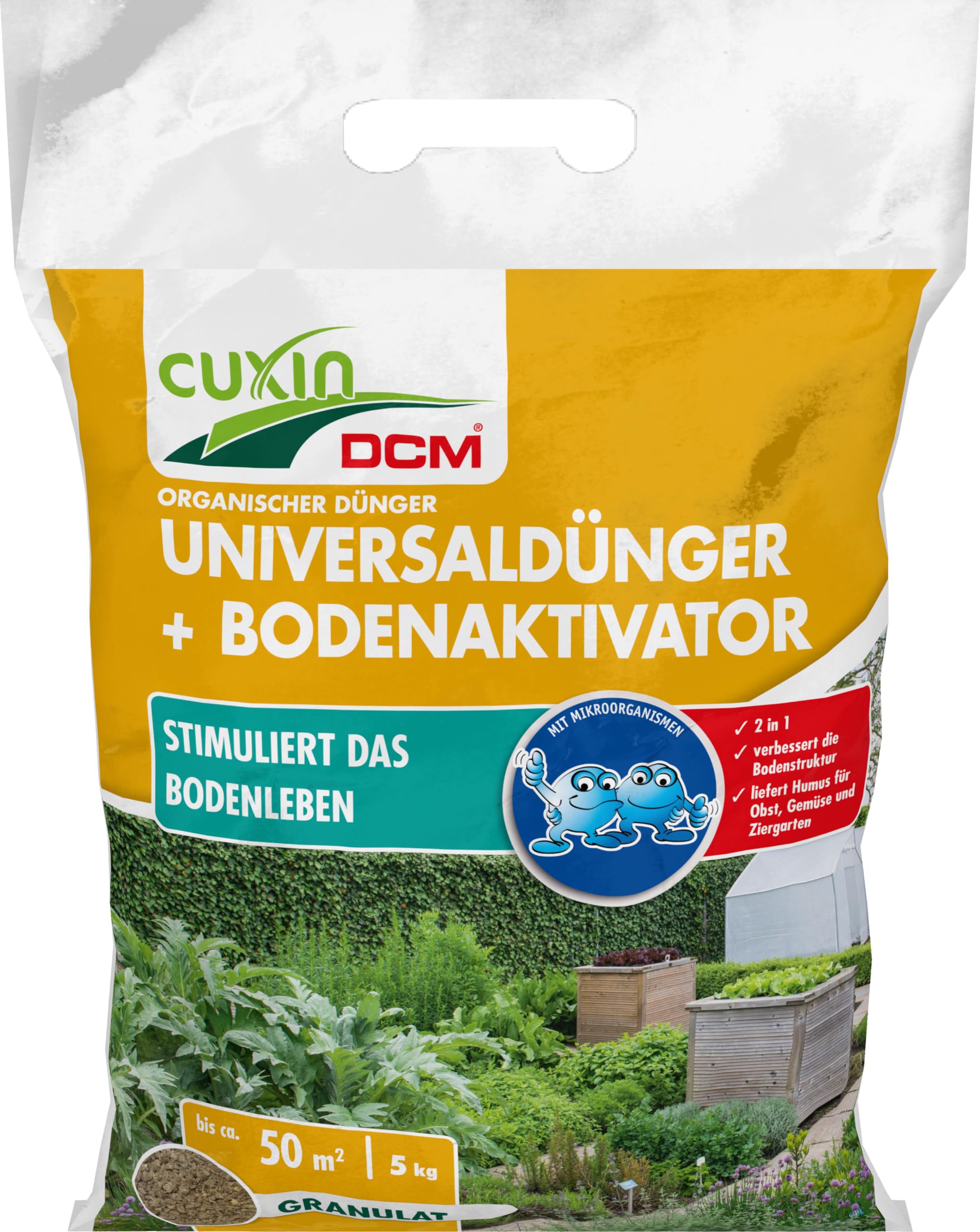 CUXIN DCM Universaldnger + Bodenaktivator - Granulat - mit Bacillus sp. -  effektive Mikroorganismen - Gartendnger - Gemsednger- organischer NPK- Dnger- 5 KG : Amazon.de: Garten